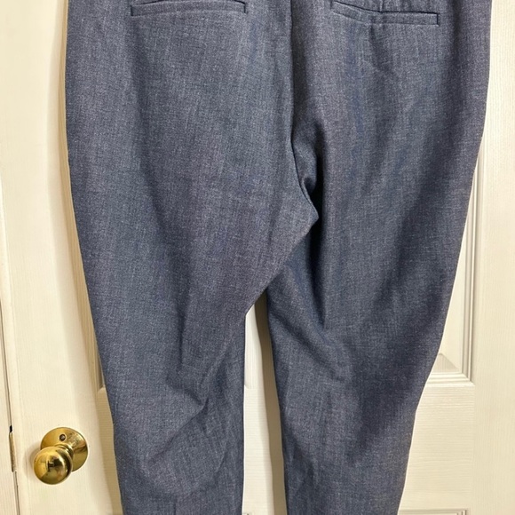 LOFT Chambray Skinny Button Tab Sutton Pants size 16P - Picture 4 of 10